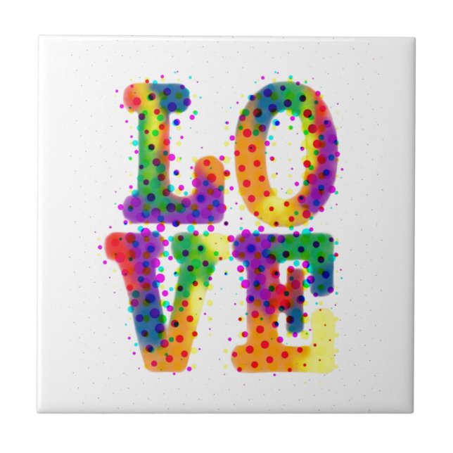 Halftone Liebe Fliese (Vorderseite)