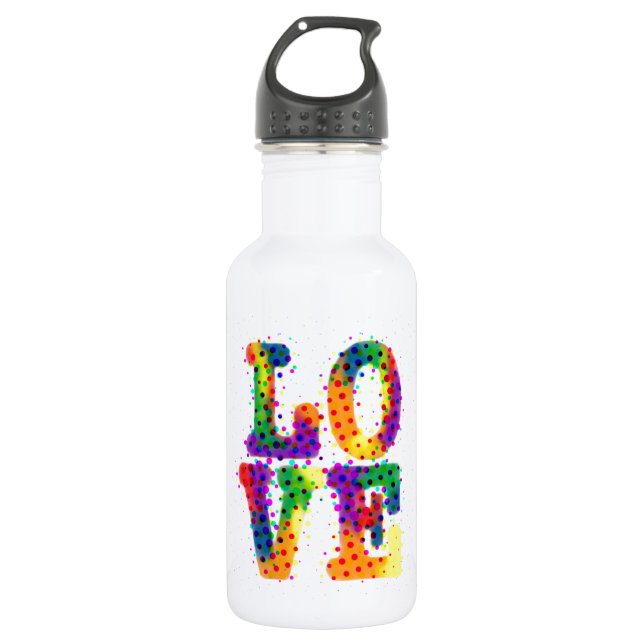 Halftone Liebe Trinkflasche (Vorderseite)