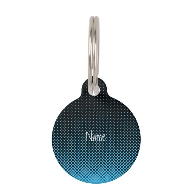 Halftone Vector Diamond Muster Thunder_Cove Haustiermarke (Vorderseite)