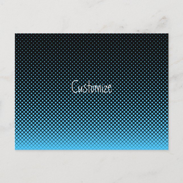 Halftone Vector Diamond Muster Thunder_Cove Postkarte (Vorderseite)