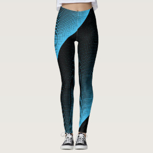 Halftone Vector Diamond Pattern Thunder_Cove Leggings