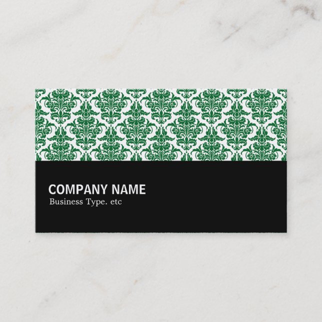 Halfway 063 - Forest Green Damask Visitenkarte (Vorderseite)