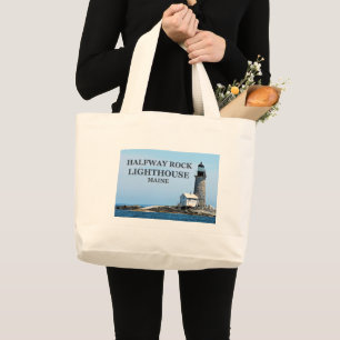 Halfway Rock Lighthouse, Maine Jumbo Tote Bag Stoffbeutel