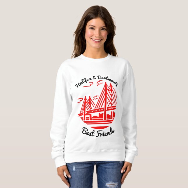 Halifax and Dartmouth Nova Scotia Best Friends Sweatshirt (Vorne ganz)