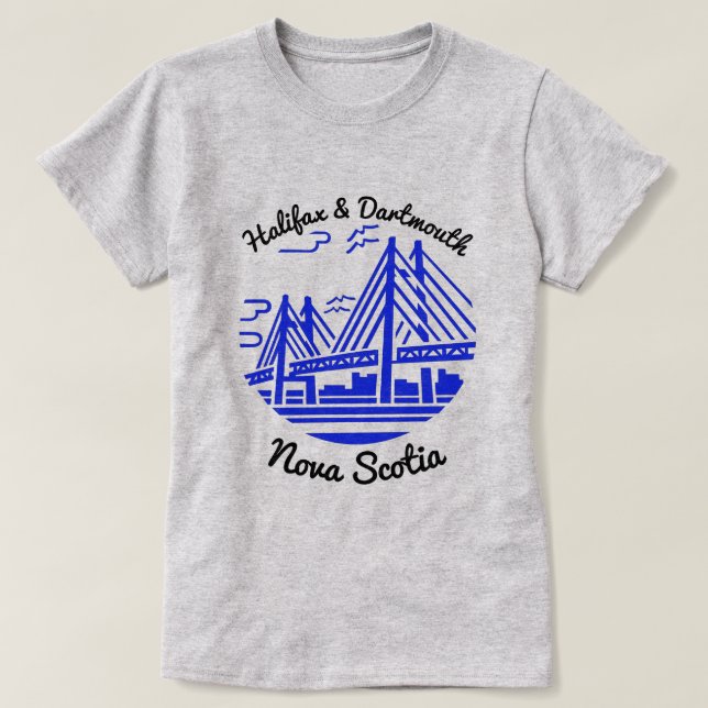 Halifax and Dartmouth Nova Scotia T - Shirt (Design vorne)