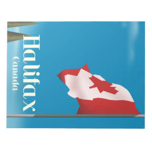 Halifax Canada Travel Poster Notizblock