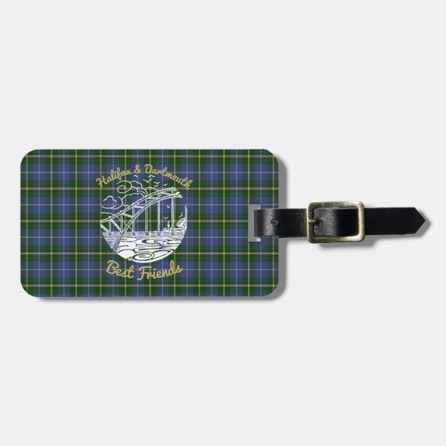 Halifax Dartmouth Friends Gepäckanhänger Tartan (Vorderseite horizontal)