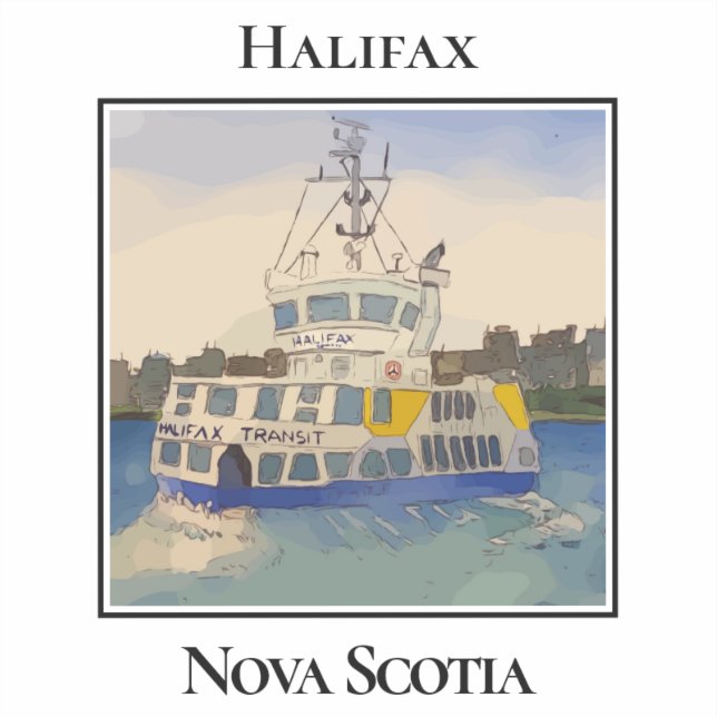 Halifax-Fähre, Nova Scotia Aufkleber (Vorderseite)