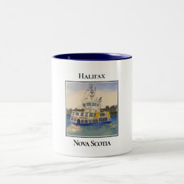 Halifax Harbour Ferry Boat Zweifarbige Tasse