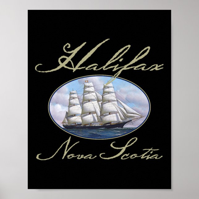 Halifax Nova Scotia Clipper-Schiff  Poster (Vorne)
