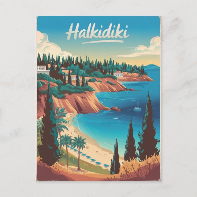 Halkidiki Postkarte (Vorderseite)