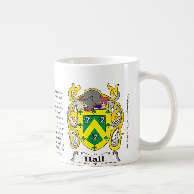 Hall, der Ursprung, die Bedeutung und das Wappen Kaffeetasse (Rechts)