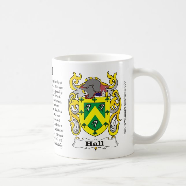 Hall-Familien-Wappen eine Tasse (Rechts)