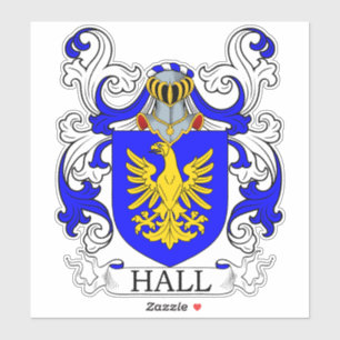 Hall Familienwappen Aufkleber