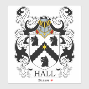 Hall Familienwappen Aufkleber