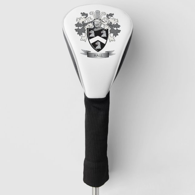 Hall-Familienwappen-Wappen Golf Headcover (Vorderseite)