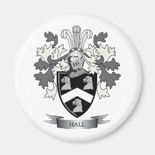 Hall-Familienwappen-Wappen Magnet