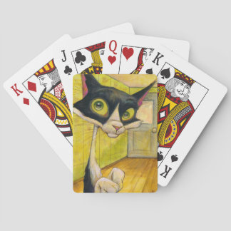Hall-Katzen-Kartenstapeles Spielkarten