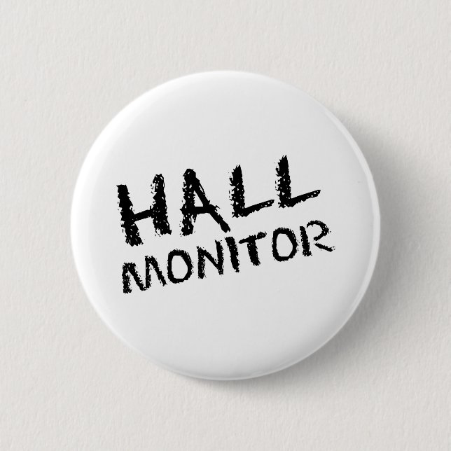 Hall-Monitor-Schwarzes Button (Vorderseite)