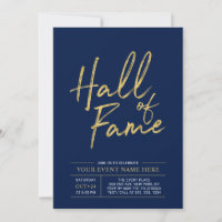 Hall of Fame | Modernes Party in Gold und Blau