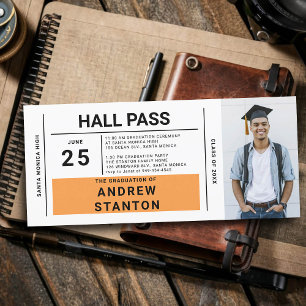 Hall Pass Grad Party Orange High School Einladung