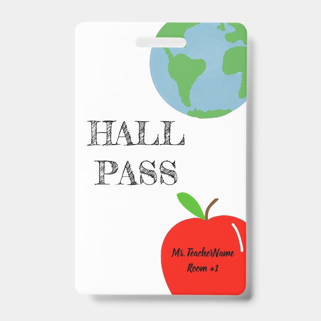 Hall-Pass Personalisiert Ausweis (Front)