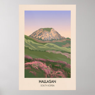 Hallasan Südkorea Reiseplakat Poster