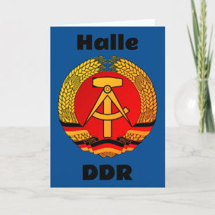 Halle, DDR Dankeskarte