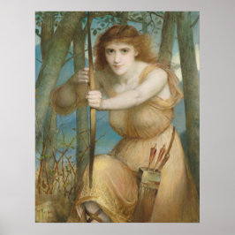 Hallé Jagd auf Bogenschützen im Wald Poster