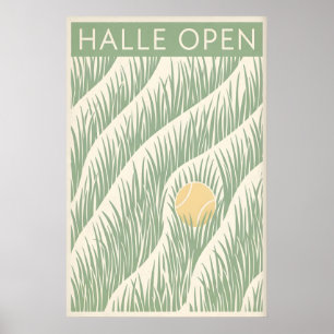 Halle Open Tennis Druck Sportlich Rasenplatz Kunst Poster