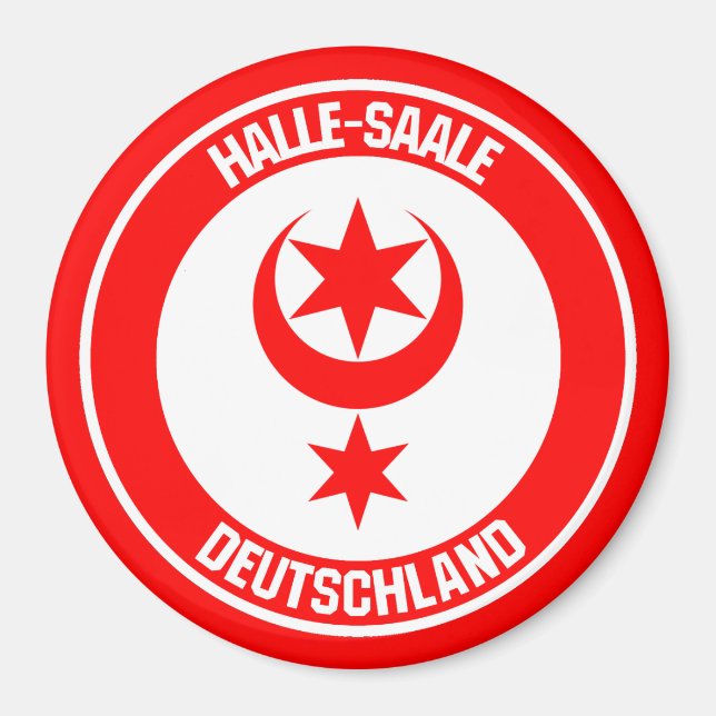 Halle (Saale) RundEmblem Magnet (Vorne)
