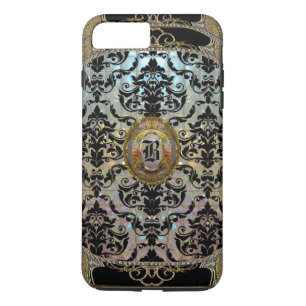 Halleesham Elegant Damask Monogram Plus Case-Mate iPhone Hülle