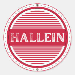 Hallein City Pride Emblem – Österreichische Identi Runder Aufkleber