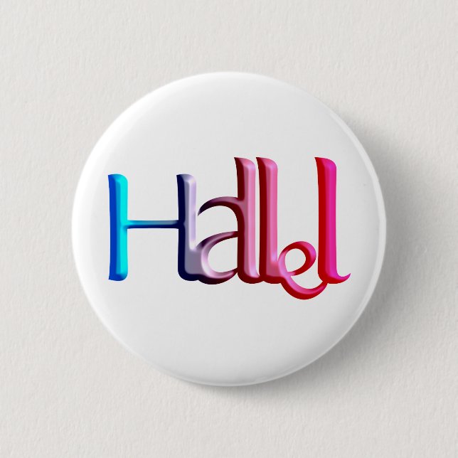 Hallel.png Button (Vorderseite)