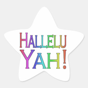 Hallelu Yah! (Regenbogen) Stern-Aufkleber