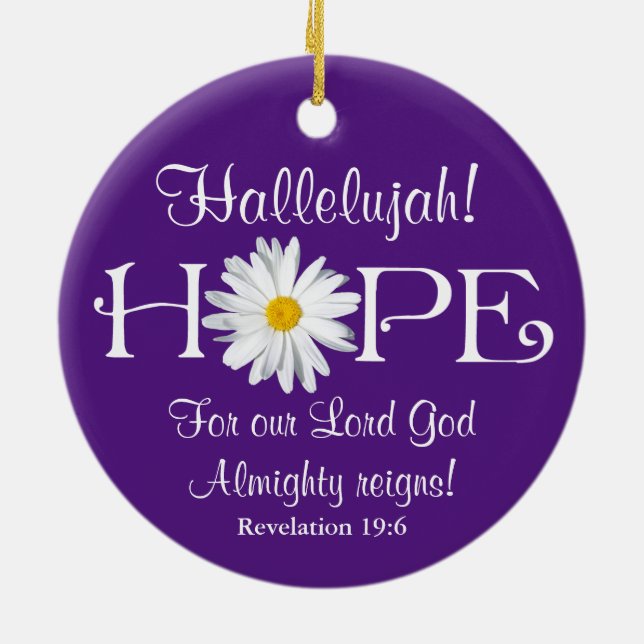 Halleluja! Herr Gott regiert! Keramik-Ornament Keramik Ornament (Hinten)