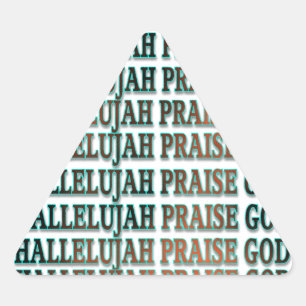 Halleluja-Lob-Gott-Aufkleber Dreieckiger Aufkleber