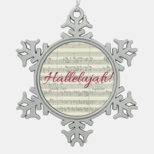 Halleluja-Weihnachtsverzierung Schneeflocken Zinn-Ornament