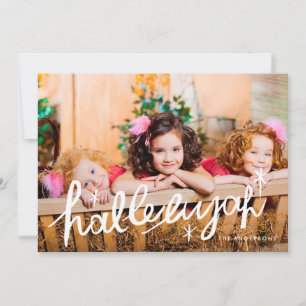 Hallelujah Carte photo religieux Lettres Type