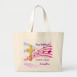 HALLELUJAH CHRIST IS RISEN Custom Christian Easter Jumbo Stoffbeutel