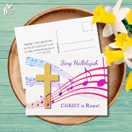 HALLELUJAH CHRIST IST RISEN Oaster Postkarte