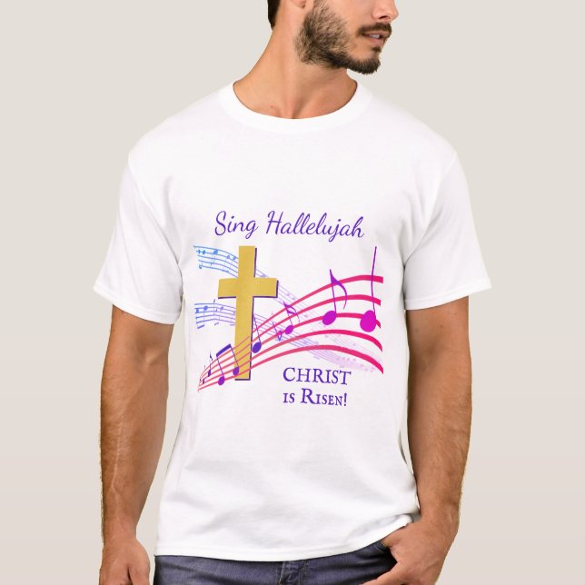 HALLELUJAH CHRIST IST RISEN Oaster T-Shirt (Vorderseite)