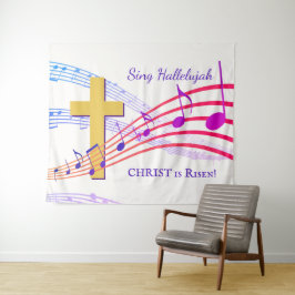HALLELUJAH CHRIST IST RISEN Oaster Wandteppich