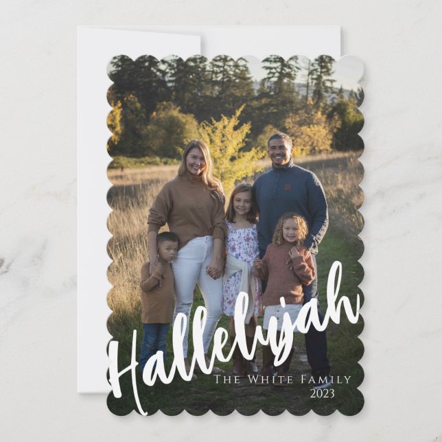 Hallelujah Moderne Ferienkarte Feiertagskarte (Vorderseite)