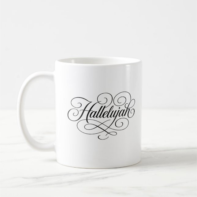 Hallelujah Monogramm Kaffeetasse (Links)