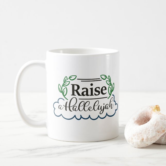 Hallelujah Psalm 150:6 Kaffeetasse (Mit Donut)