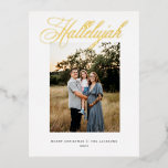 Hallelujah Religious Christmas Folien Feiertagspostkarte<br><div class="desc">Hallelujah Religious Christmas Card</div>