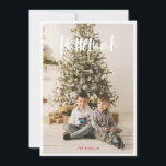Hallelujah Religious Christmas Foto Card Feiertagskarte<br><div class="desc">Markieren Sie Ihr Lieblings-Foto in dieser Saison auf Ihren Urlaubskarten!  Ob Sie Weihnachten feiern,  Hanukkah oder einfach nur gewollt haben,  Ihren Freunden und der Familie einen Neujahrsgruß zu schicken,  Blush Paper Co. hat die perfekte Urlaubskarte für Sie.  Alles in dieser Karte ist EDITABLE,  inklusive der Feiertagsgruß!</div>