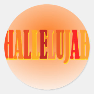 Hallelujah Runder Aufkleber