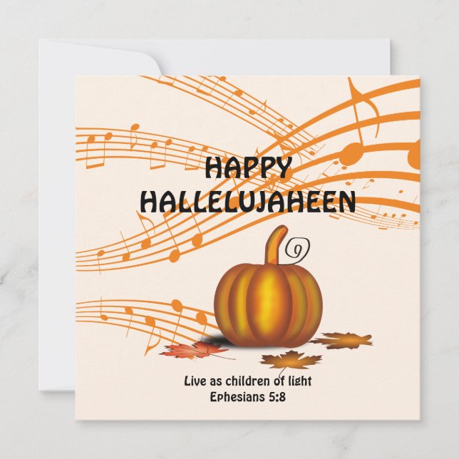 HALLELUJAHEEN | CHRISTLICH | Halloween Feiertagskarte (Vorderseite)